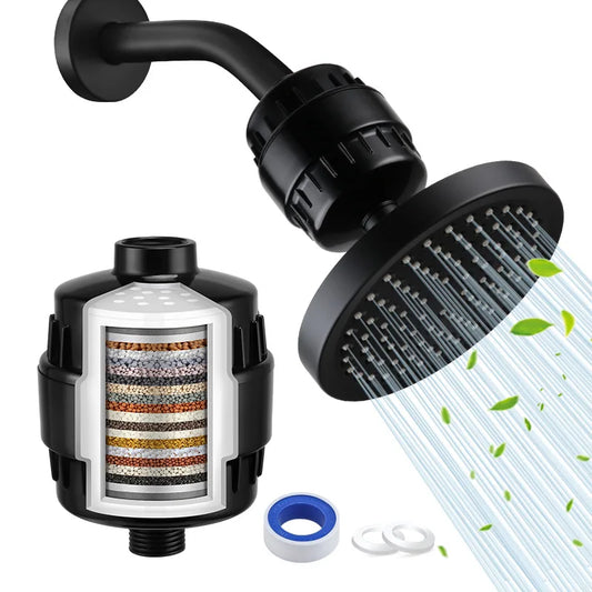 15/20 stages high output shower water filter removes chlorine fluoride heavy metals filter softens high quality shower head